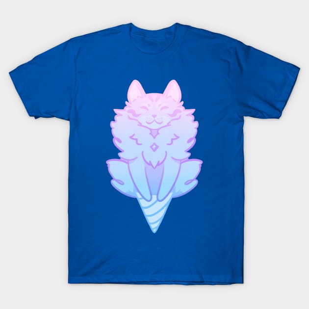 Cosmic Cotton Candy Cat T-Shirt by phogar